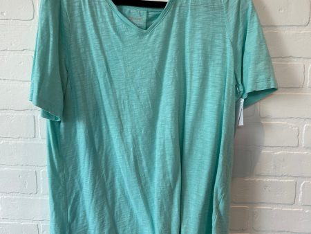 Top Short Sleeve Basic By Chicos In Blue, Size: L Online Sale