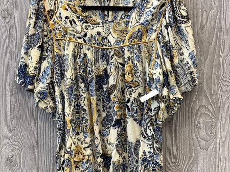 Top Short Sleeve By Maurices In Blue & Yellow, Size: Xl Cheap