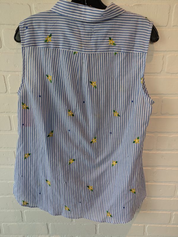 Top Sleeveless By Talbots In Blue & White, Size: L Online now