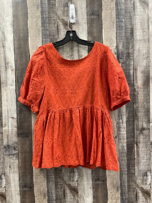 Top Short Sleeve By Cme In Orange, Size: M Online Sale