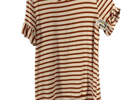 Brown & White Top Short Sleeve Green Envelope, Size Xs Sale