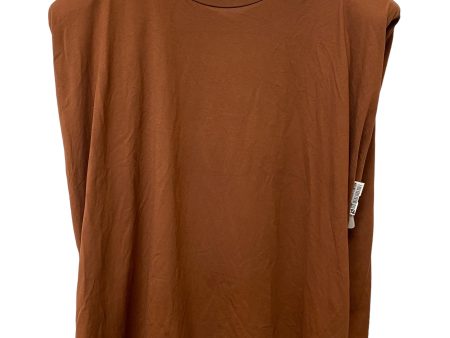 Brown Top Short Sleeve Good American, Size 8 Fashion