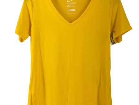 Yellow Athletic Top Short Sleeve Nike, Size M For Sale