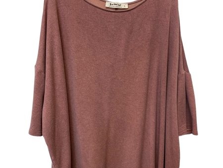 Mauve Top Short Sleeve Basic Clothes Mentor, Size L Fashion