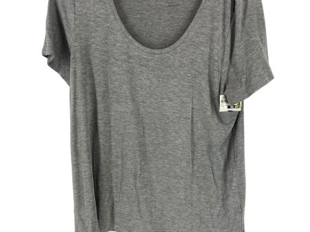 Grey Top Short Sleeve Basic A New Day, Size M Online Sale