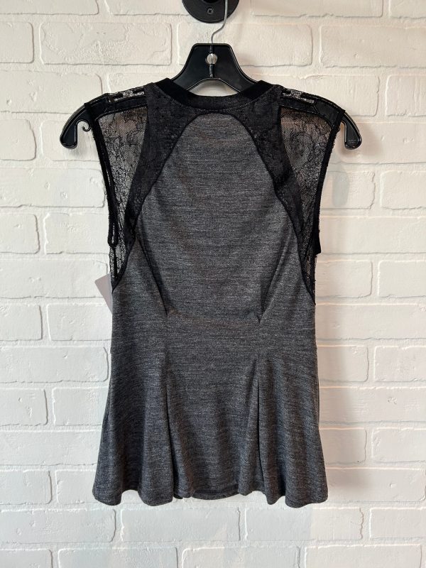 Top Short Sleeve By Rebecca Taylor In Black & Grey, Size: Xs Online Sale