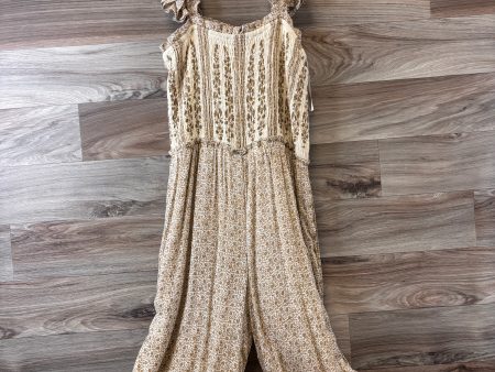 Jumpsuit By Clothes Mentor In Tan & White, Size: Xl For Sale