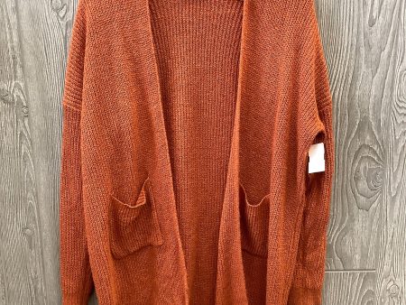 Sweater Cardigan By Peace Love World In Orange, Size: M Online now