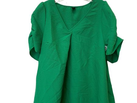 Green Top Short Sleeve Clothes Mentor, Size 4x Online Sale