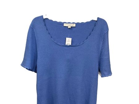 Top Short Sleeve By Loft In Blue, Size: Xxl Supply