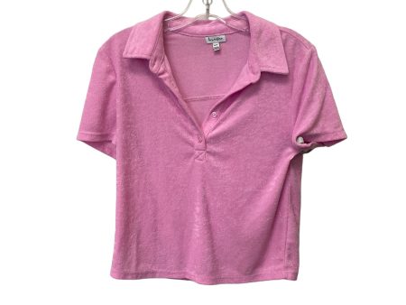 Pink Top Short Sleeve Love Fire, Size M Fashion