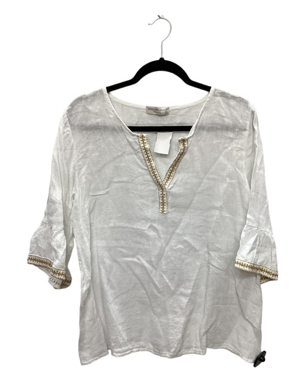 Top Short Sleeve By Clothes Mentor In White, Size: L Sale