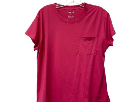 Pink Top Short Sleeve Shein, Size Xl Online