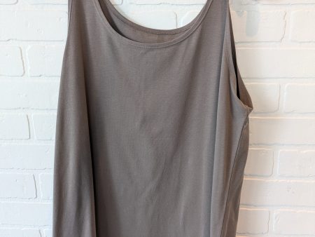 Top Sleeveless Basic By Investments In Brown, Size: 1x Cheap