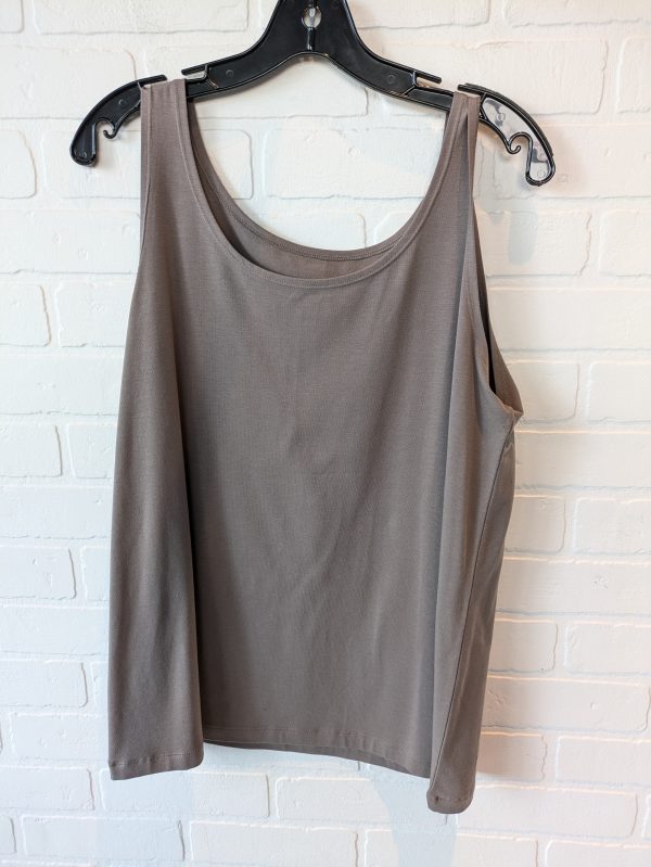 Top Sleeveless Basic By Investments In Brown, Size: 1x Cheap