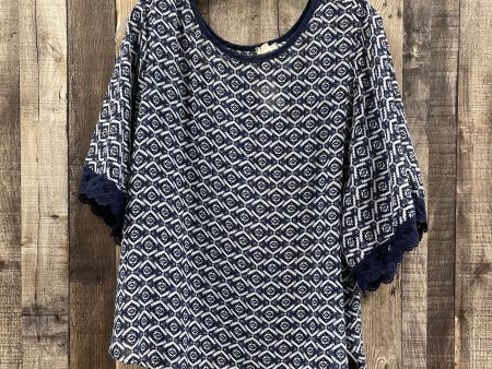 Top Short Sleeve By Cme In Blue, Size: 1x on Sale