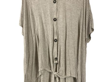 Striped Pattern Top Short Sleeve Lane Bryant, Size 26 Online