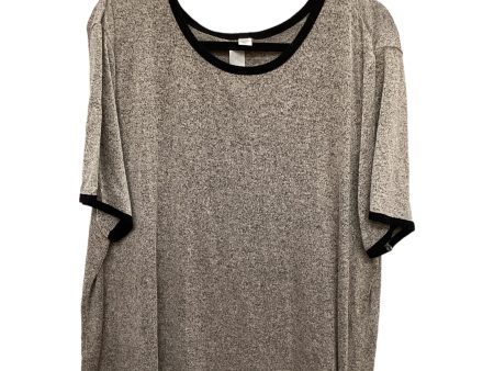 Top Short Sleeve By Clothes Mentor In Grey, Size: 3x Supply