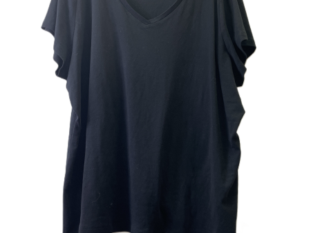 Top Short Sleeve By St John Knits In Black, Size: 4x Online Hot Sale