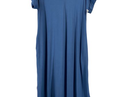 Blue Dress Casual Maxi Entro, Size L Fashion