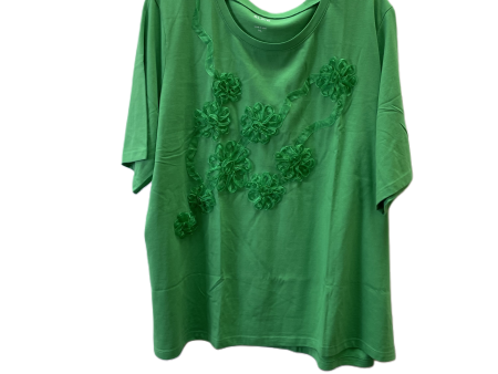 Top Short Sleeve By Blair In Green, Size: 3x For Sale