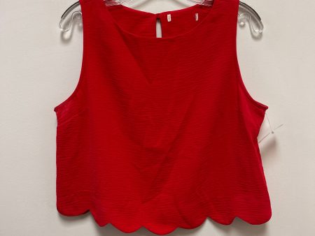 Top Sleeveless By Clothes Mentor In Red, Size: L Hot on Sale