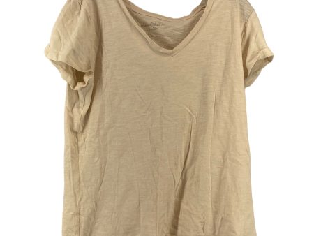 Cream Top Short Sleeve Basic Universal Thread, Size Xl Sale