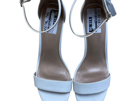 White Sandals Heels Wedge Kelly And Katie, Size 9.5 For Discount